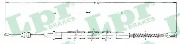 Трос ручника LPR/AP/RAL C0970B