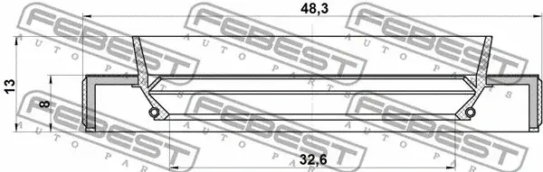 Сальник полуоси FEBEST 95HBY-34480813R