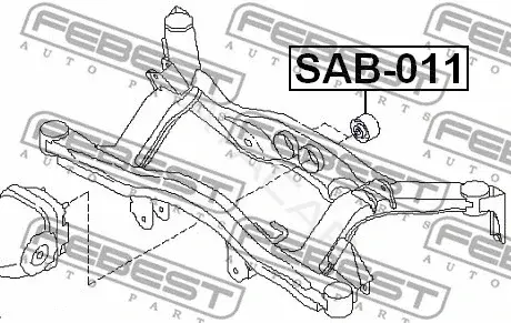 Сайлентблок балки / подрамника FEBEST SAB-011