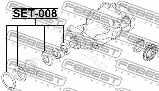Сальник коленвала FEBEST SET-008