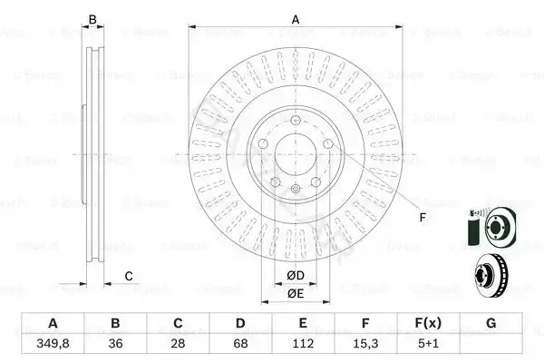 Тормозные диски BOSCH 0986479E41