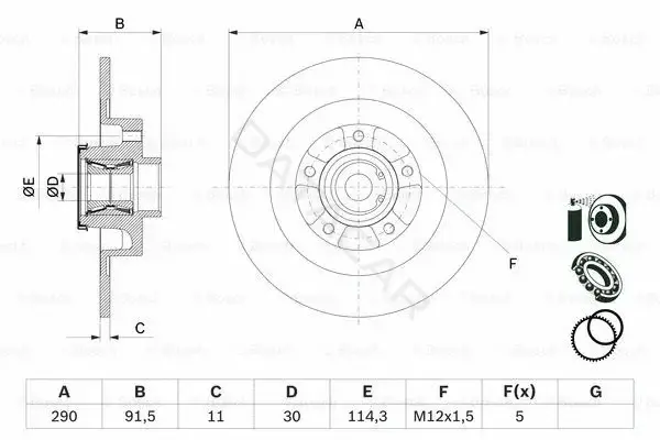 Тормозные диски BOSCH 0986479F42