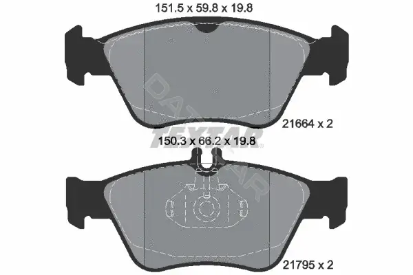 Тормозные колодки TEXTAR 2166404