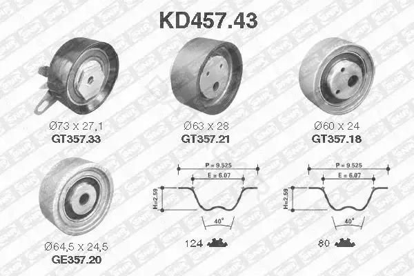 Комплект ГРМ SNR/NTN KD457.43