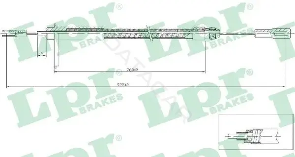 Трос ручника LPR/AP/RAL C0441B