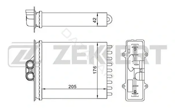 Радиатор печки ZEKKERT MK-5034