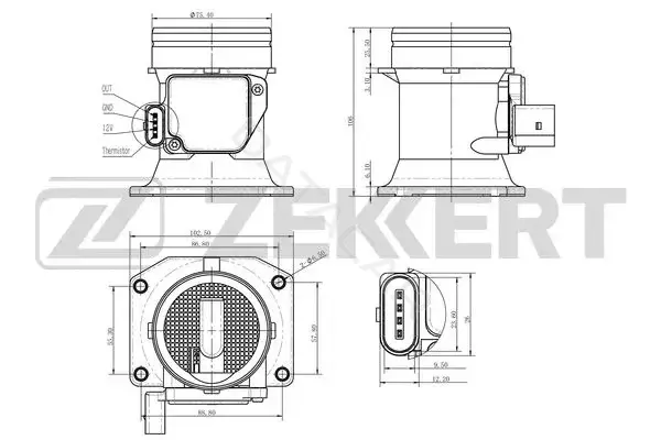 Расходомер воздуха ZEKKERT SE-1012