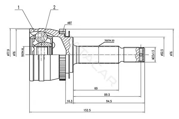 Шрус AYWIPARTS AW1510153A