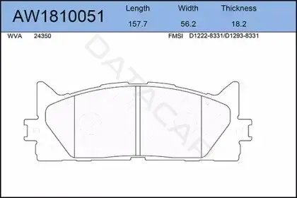 Тормозные колодки AYWIPARTS AW1810051