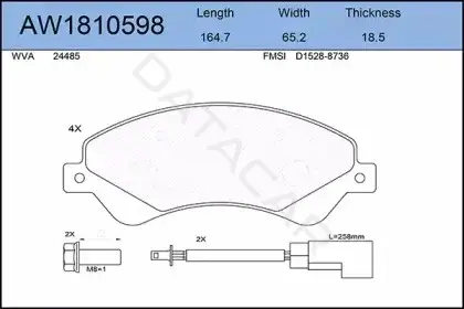 Тормозные колодки AYWIPARTS AW1810598
