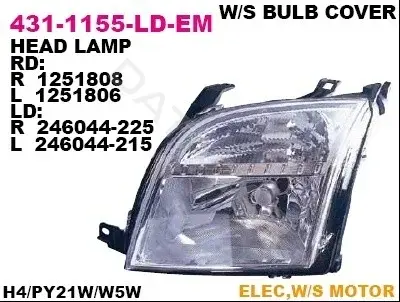 Фары DEPO 431-1155R-LD-EM
