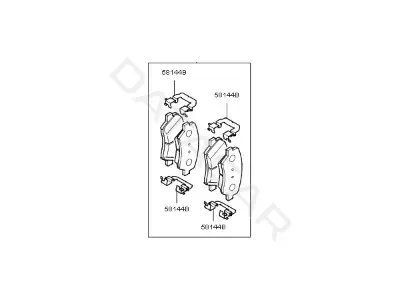 Тормозные колодки HYUNDAI/KIA/MOBIS 58101A7A01