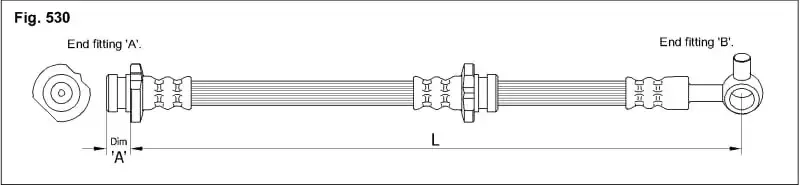 Тормозные шланги K&K FT1254