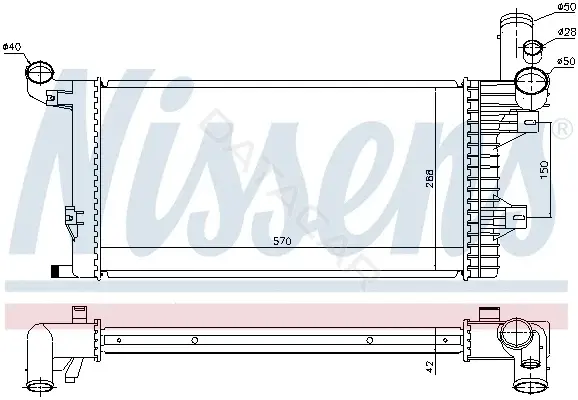 Радиатор охлаждения NISSENS 67172