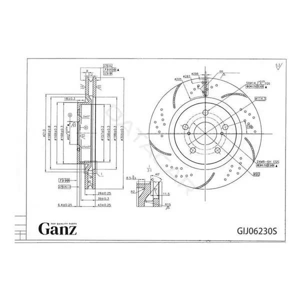 Тормозные диски GANZ GIJ06230S