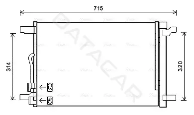 Радиатор кондиционера AVA VNA5335D