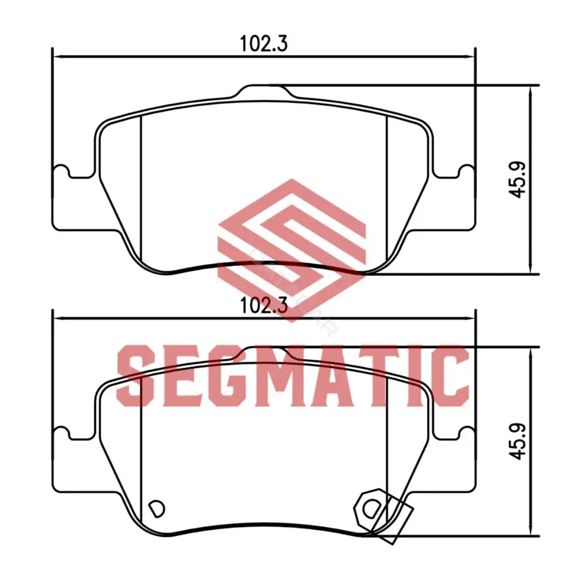 Тормозные колодки SEGMATIC SGBP2604