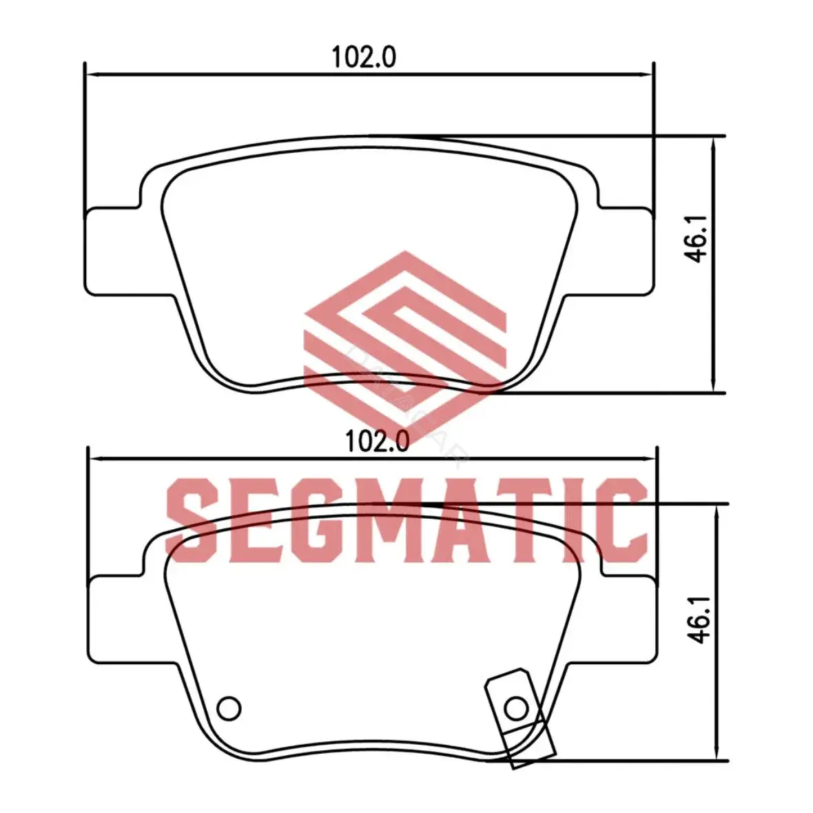 Тормозные колодки SEGMATIC SGBP2627