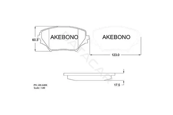 Тормозные колодки AKEBONO AN-640K