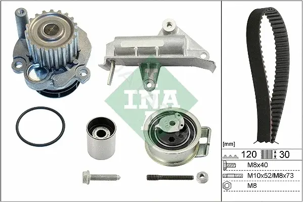 Комплект ГРМ с помпой INA 530017730
