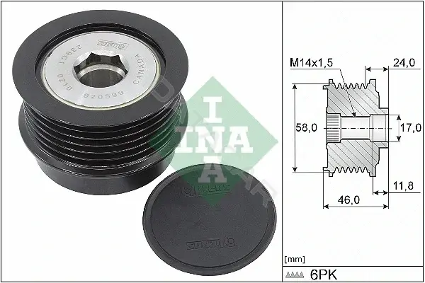 Шкив генератора INA 535035510