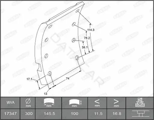 Тормозные накладки BERAL KBL17347.1-1561