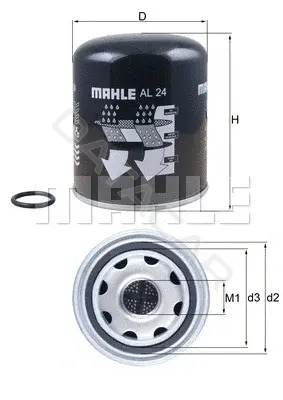 Фильтр влагоотделителя KNECHT/MAHLE AL24