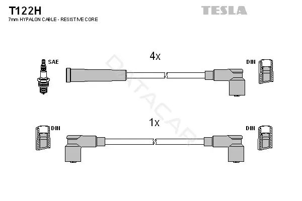 Высоковольтные провода TESLA T122H