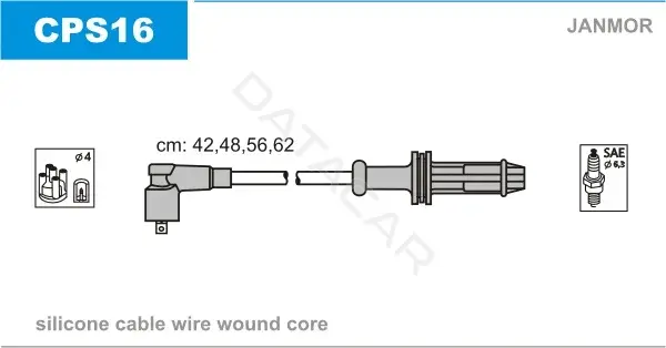 Высоковольтные провода JANMOR CPS16