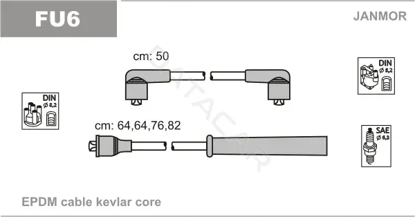Высоковольтные провода JANMOR FU6