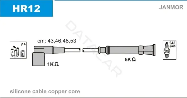 Высоковольтные провода JANMOR HR12