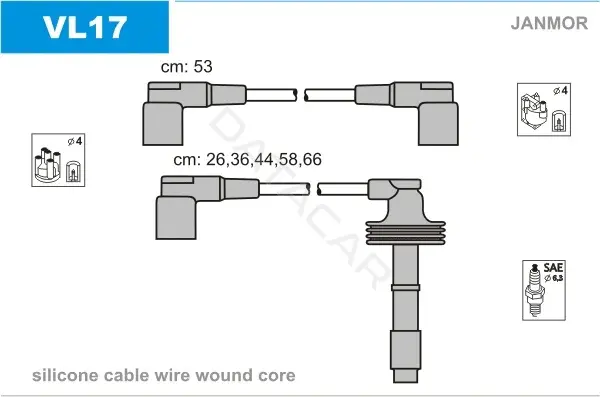 Высоковольтные провода JANMOR VL17