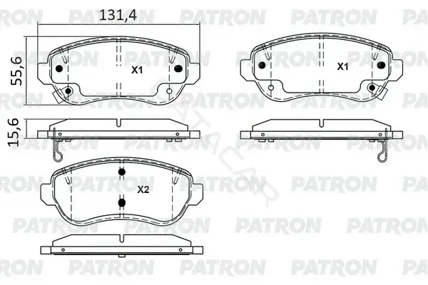 Тормозные колодки PATRON PBP399