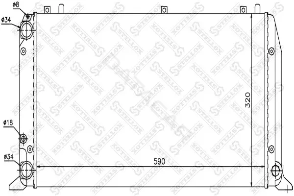Радиатор охлаждения STELLOX 10-25016-SX