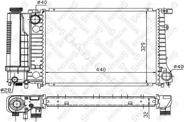 Радиатор охлаждения STELLOX 10-25054-SX