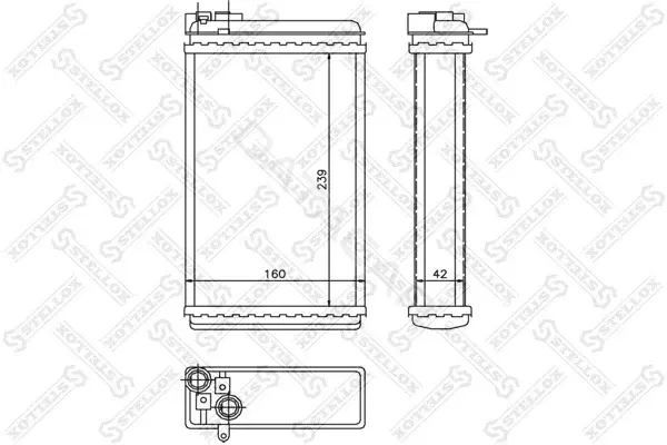 Радиатор печки STELLOX 10-35046-SX