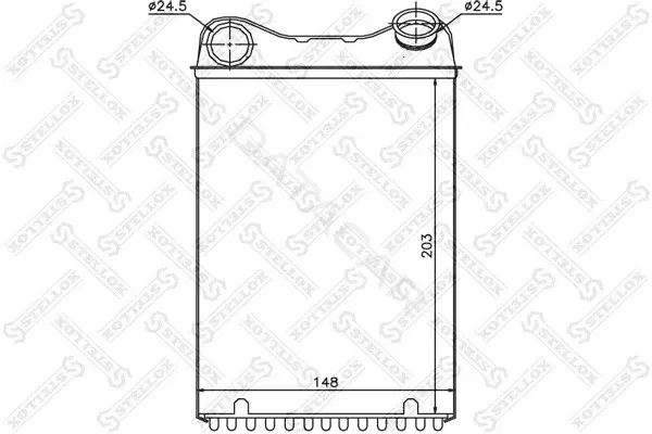 Радиатор печки STELLOX 10-35165-SX