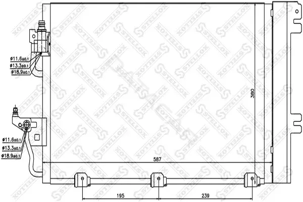 Радиатор кондиционера STELLOX 10-45003-SX