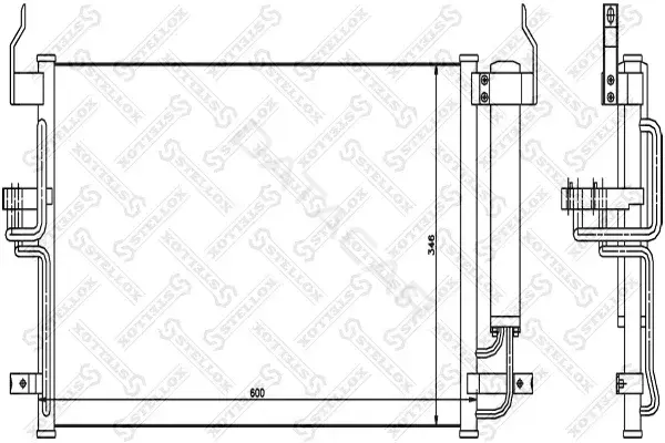 Радиатор кондиционера STELLOX 10-45101-SX