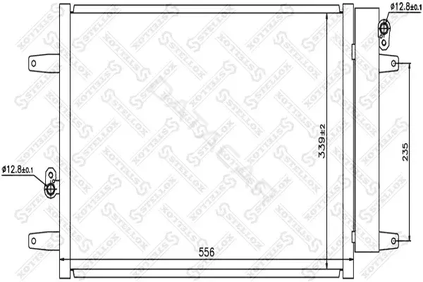 Радиатор кондиционера STELLOX 10-45217-SX