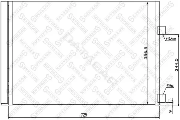 Радиатор кондиционера STELLOX 10-45400-SX