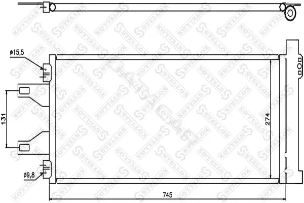 Радиатор кондиционера STELLOX 10-45548-SX