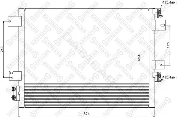 Радиатор кондиционера STELLOX 10-45727-SX