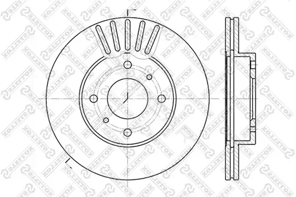Тормозные диски STELLOX 6020-2231V-SX