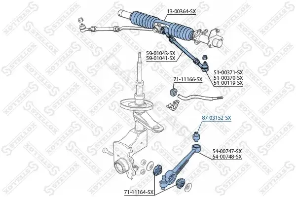 Сайлентблок рычага STELLOX 87-03152-SX