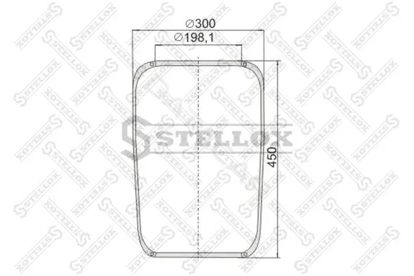 Пневмоподушка STELLOX 90-07270-SX