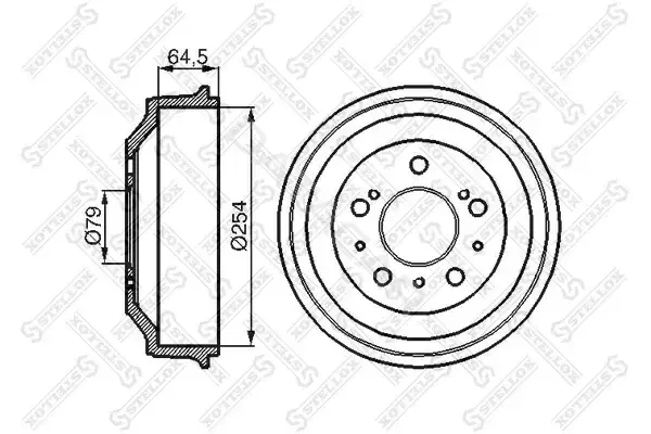 Тормозной барабан STELLOX 6026-1901-SX