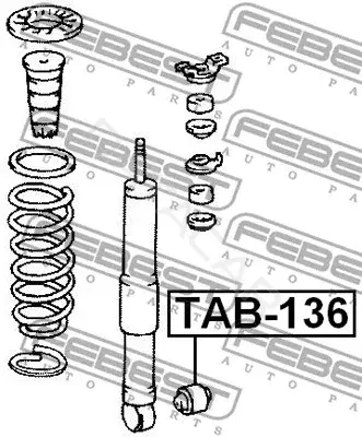 Втулка амортизатора FEBEST TAB-136