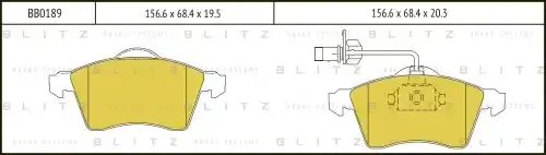 Тормозные колодки BLITZ BB0189