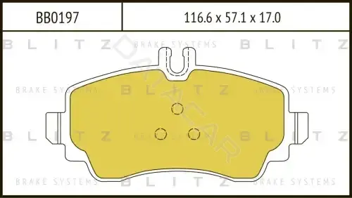 Тормозные колодки BLITZ BB0197